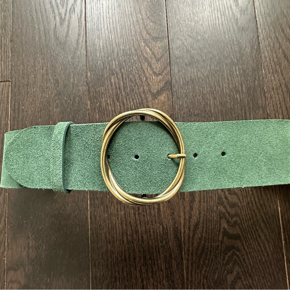 Gerard Darel Green Suede Paloma Belt - Size Small